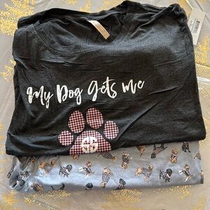 Simply Southern T-shirt Pajama Set Size XXL “My Dog Gets Me”